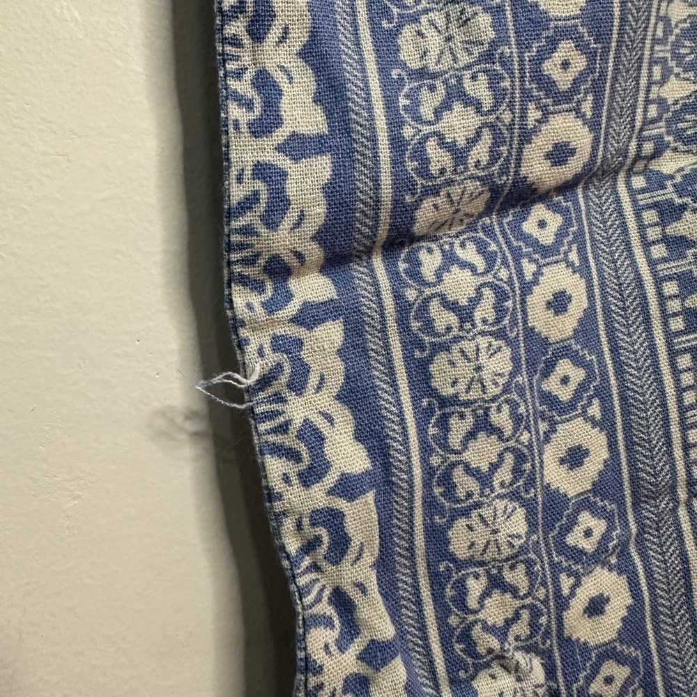 Cali 1850 Printed Linen Pull On Drawstring Beach Pants in Blue Size Small NWT - Picture 2 of 9